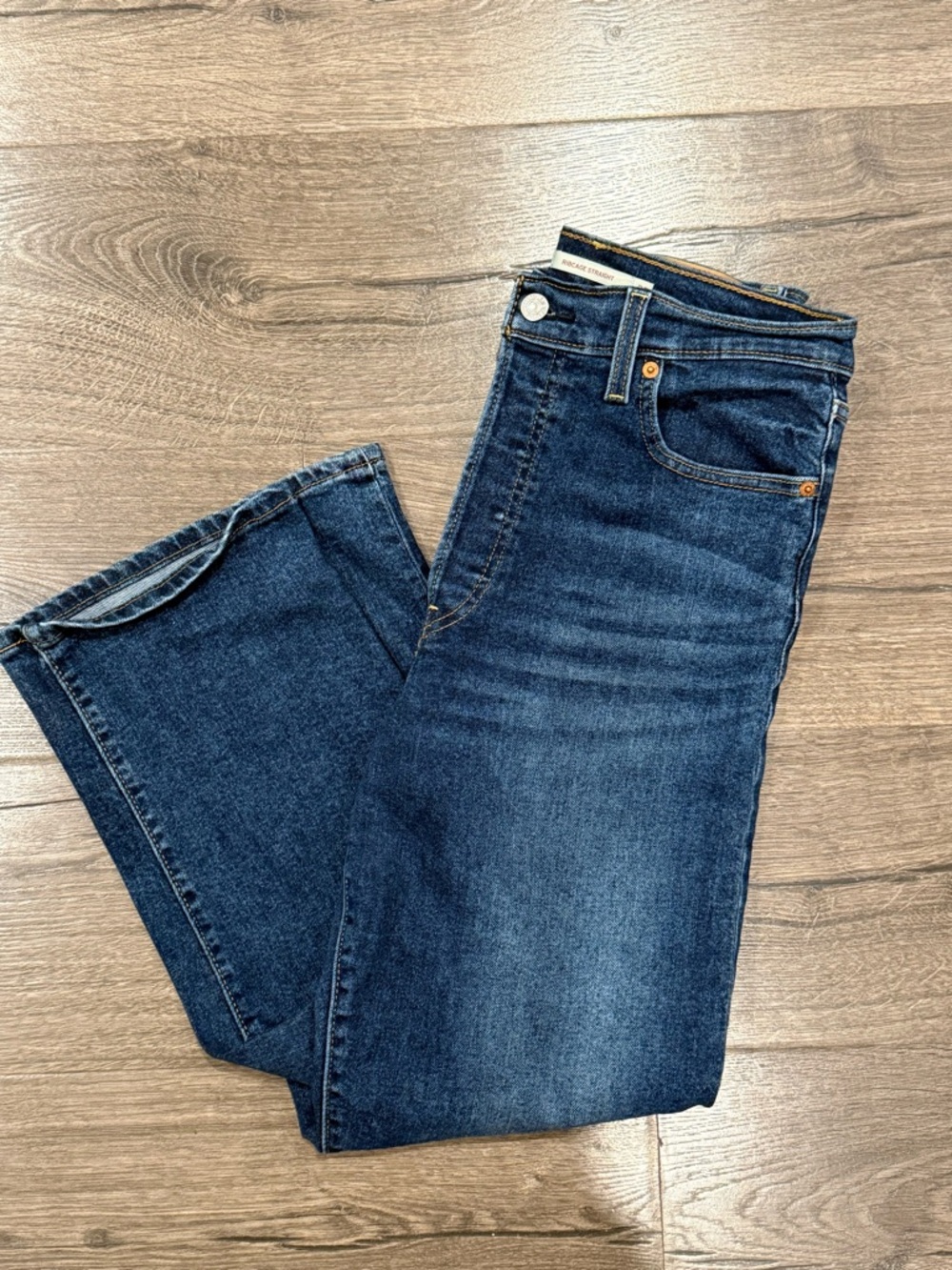 Levi's Women's Straight Leg Jeans - Dark Blue Wash Size 29